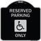 Signmission W/ NY Compliance Reserved Parking W/ Access Icon Heavy-Gauge Aluminum Sign, 18" x 18", BS-1818-22698 A-DES-BS-1818-22698 - alternate 1